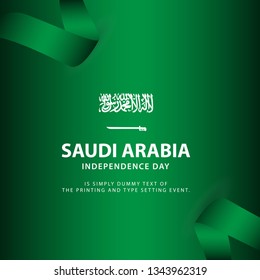 Saudi Arabia Independence Day Flag Vector Template Design Illustration