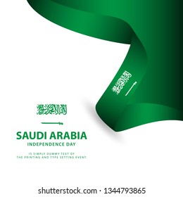 Saudi Arabia Independence Day Flag Vector Template Design Illustration