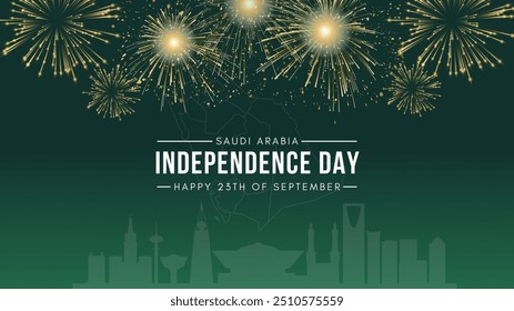 saudi arabia independence day. happy 23th of september vector illustrator