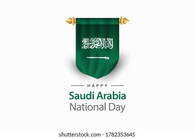 Saudi Arabia independence day vector template. Design illustration for banner; advertising; greeting cards or print. Design happiness celebration.