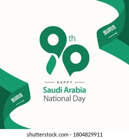Saudi-Arabien-Unabhängigkeitstag-Vektor-Vorlage. Design-Illustration für Banner; Werbung; Grußkarten oder Drucken. Design glückliche Feier.