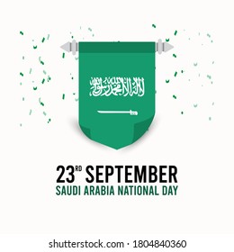 Saudi Arabia independence day vector template. Design illustration for banner; advertising; greeting cards or print. Design happiness celebration.