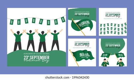 Saudi Arabia independence day vector template. Design illustration for banner; advertising; greeting cards or print. Design happiness celebration.