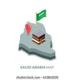 Saudi Arabia Isometric Map