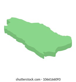 Saudi Arabia isometric map of Asia country