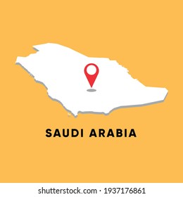 
Saudi Arabia Isometric map with location icon vector illustration design