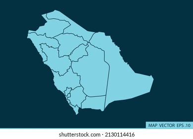 Saudi Arabia map ,Abstract mash line and point scales on dark background for your web site design map logo, app, ui ,Travel. Vector illustration eps 10.