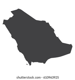 Saudi Arabia map in black on a white background. Vector illustration