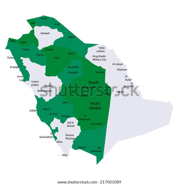 Saudi Arabia Map Countries 600w 217001089 