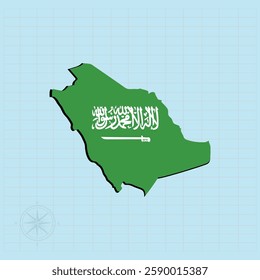 Saudi Arabia map Design Vector illustration graphic