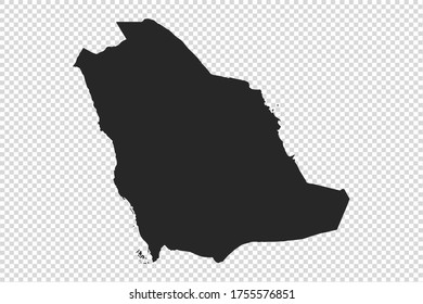 Saudi Arabia map with gray tone on   png or transparent  background,illustration,textured , Symbols of Saudi Arabia,vector illustration