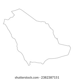 Mapa de Arabia Saudita. Mapa de Arabia Saudita con detalles sobre color blanco
