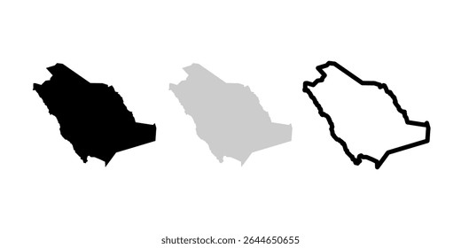 Conjunto de ícones do mapa da Arábia Saudita