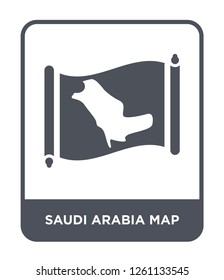 saudi arabia map icon vector on white background, saudi arabia map trendy filled icons from Countrymaps collection, saudi arabia map simple element illustration