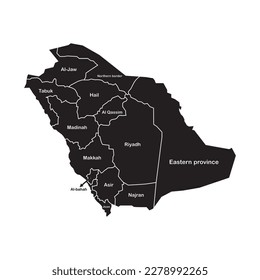 Saudi arabia map icon vector illustration simple design