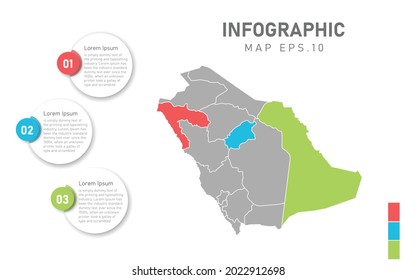 Saudi Arabia map infographic. Global business marketing concept. World transportation infographics data.