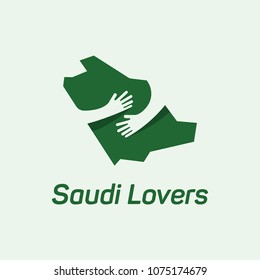 Saudi Arabia Map Logo Vector