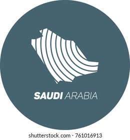 Saudi Arabia Map Logo Vector