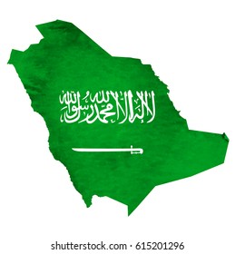 Saudi Arabia Map National flag icon