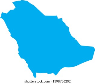 Saudi Arabia Map On White Background Stock Vector (Royalty Free) 1398736202