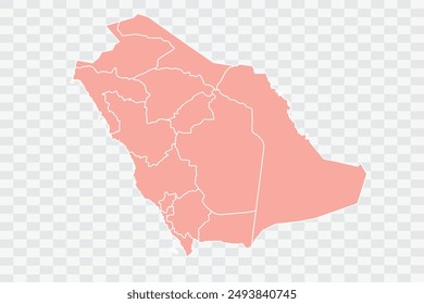 Saudi Arabia Map salmon Color Background quality files png