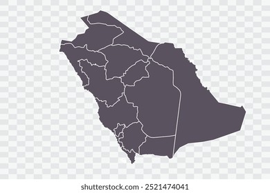 Saudi Arabia Map Smoke Color on White Background quality files Png