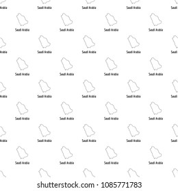 Saudi Arabia map thin line. Simple illustration of Saudi Arabia map vector isolated on white background