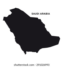 Outline Map Saudi Arabia Isolated Vector Stock Vector (Royalty Free ...