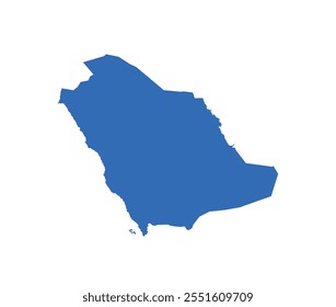 Saudi Arabia Map vector icon. Minimalistic Colorful Map of Saudi Arabia.