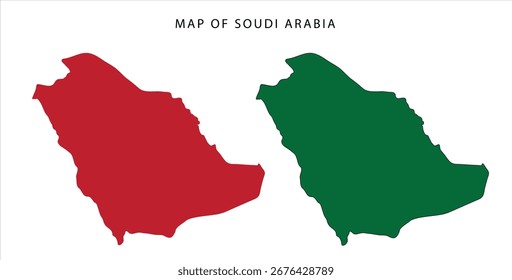 Karte von Saudi-Arabien Vektorgrafik, administrative politische Karte von Saudi-Arabien, Umrisskarte von Saudi-Arabien, einfache Zeichnung, infografische einzelne Vektorgrafik, Grenzkarte von KSA