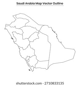 Landkarte von Saudi-Arabien Vektorgrafik bearbeitbare Country Silhouette
