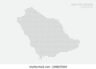 Saudi Arabia Map - World map International vector template with grey pixel, grid, grunge, halftone style isolated on white background for education, infographic, design - Vector illustration eps 10
