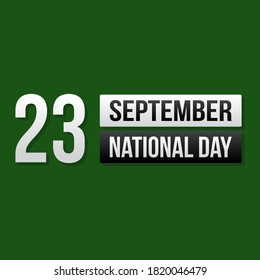 saudi arabia national day sign . illustration sign of arabian independence day