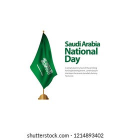 Saudi Arabia National Day Vector Template Design Illustration