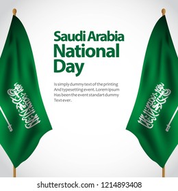 Saudi Arabia National Day Vector Template Design Illustration