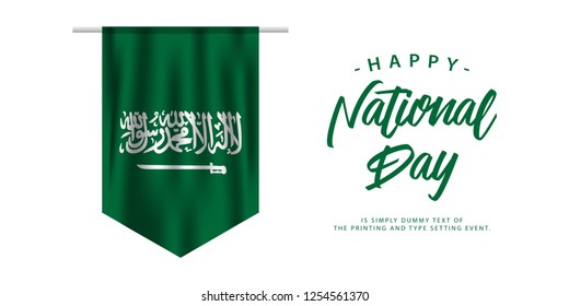 Saudi Arabia National Day Vector Template Design Illustration