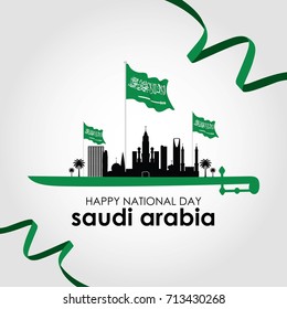 Saudi Arabia National Day. Vector Illustration