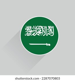 saudi arabia national flag vector icon, saudi arab flag 3d icon