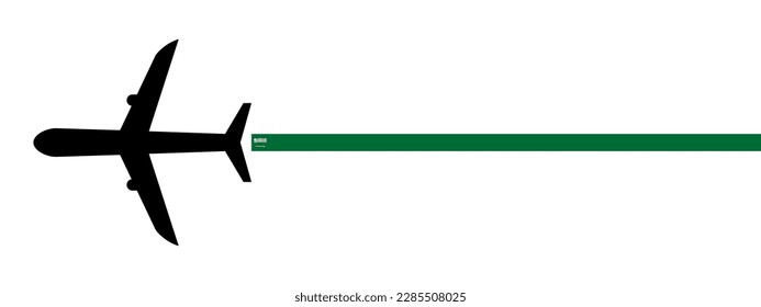 saudi arabia plane icon vector illustration. isolated on white background