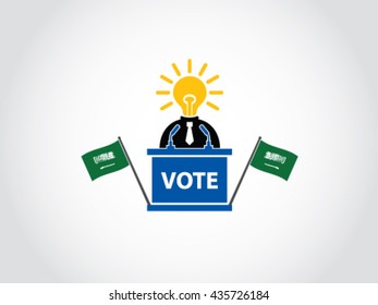 Saudi Arabia Podium Bright Idea Politician