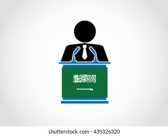 Saudi Arabia Podium Politician