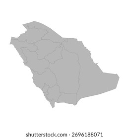 Saudi Arabia Political Map Vector Outline