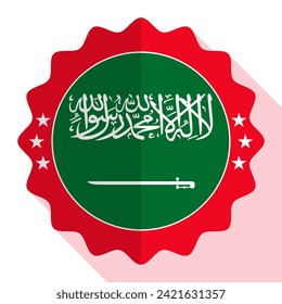 Saudi Arabia quality emblem, label, sign, button. Vector illustration.