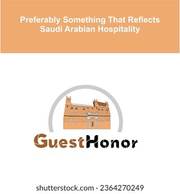 Saudi Arabia Real Estate logo concept. Guest Honor vector logo design. KSA Building logo