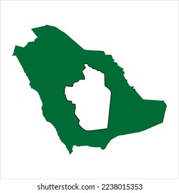 Saudi Arabia Riyadh map silhouette 2D