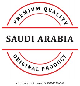 Saudi Arabia. The sign premium quality. Original product. Framed with the flag of the country