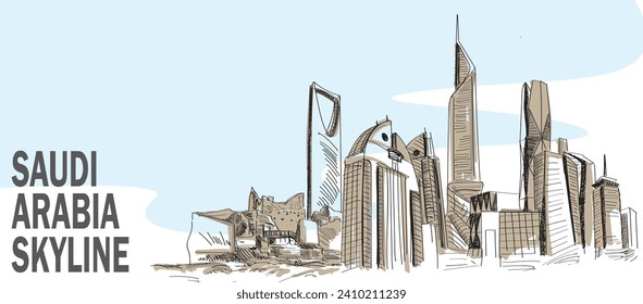 Skyline-Vektorgrafik Saudi-Arabiens