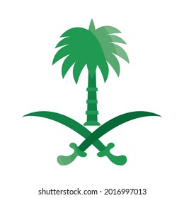 saudi arabia swords and palm emblem