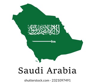 Banderas del país del contorno de vectores de Arabia Saudita