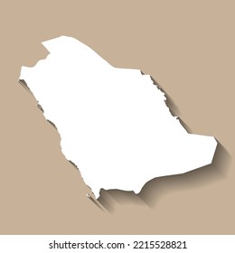 Saudi Arabia vector country map silhouette
